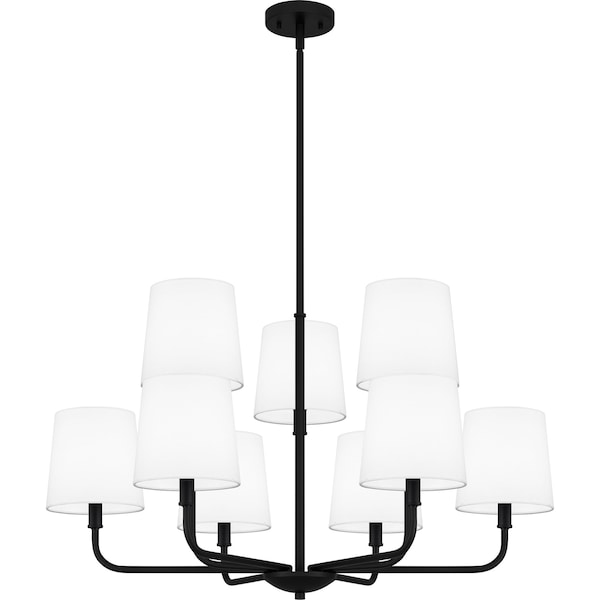 Quoizel Gallagher Chandelier 9 Lights Matte Black GGR5032MBK - main